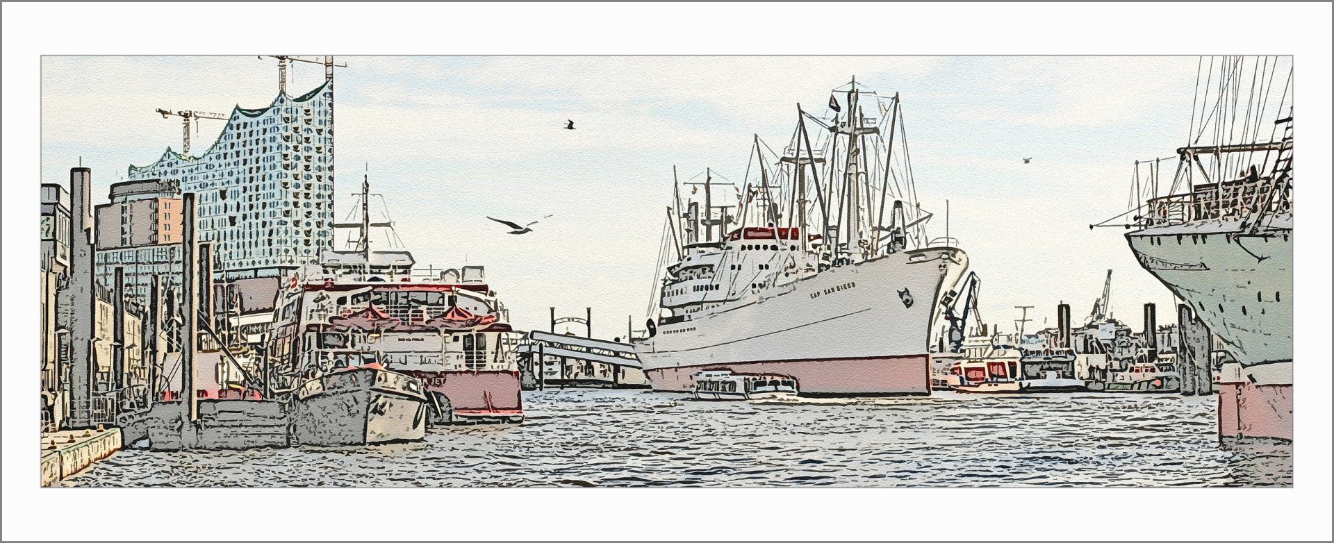 Schiffe im Hamburger Hafen