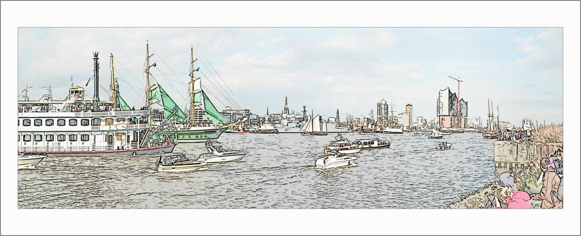 Historische Schiffe im Hamburger Hafen