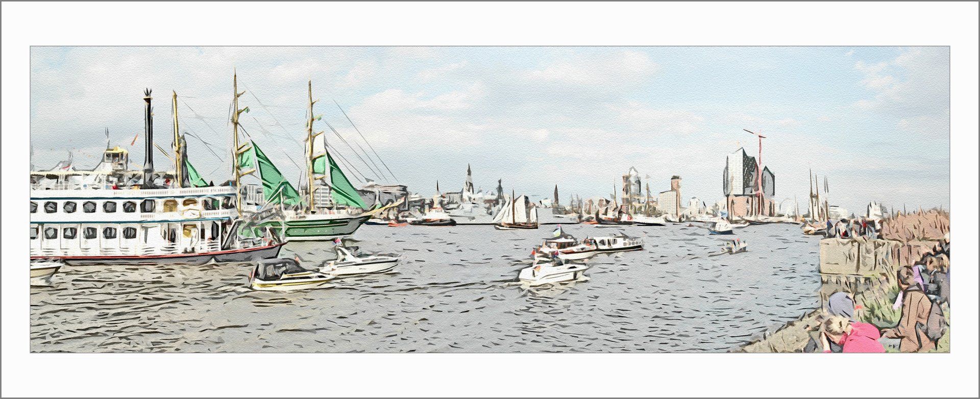 Historische Schiffe im Hamburger Hafen