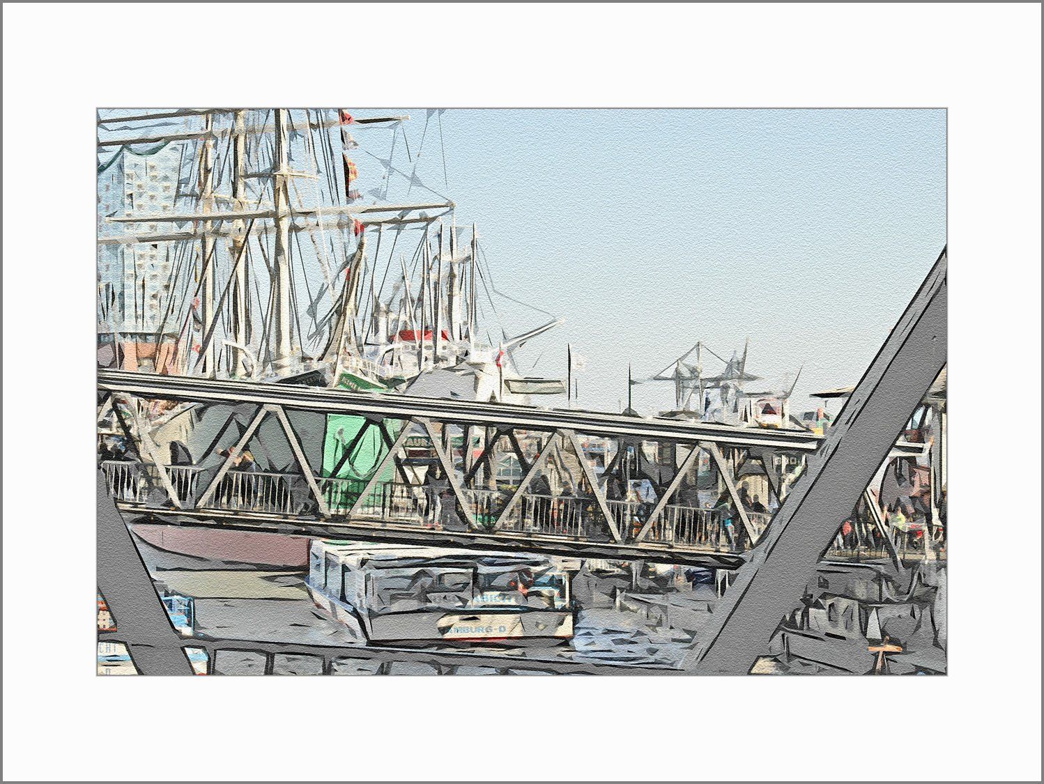 Segelschiff im Hamburger Hafen