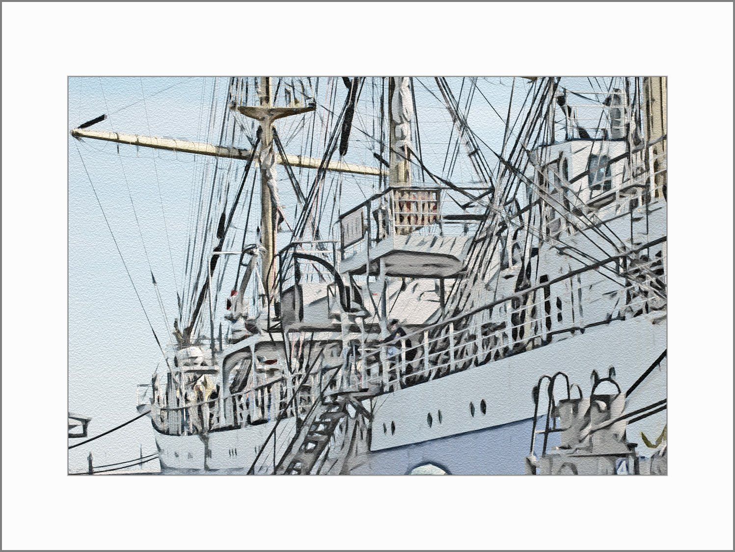 Segelschiff im Hamburger Hafen