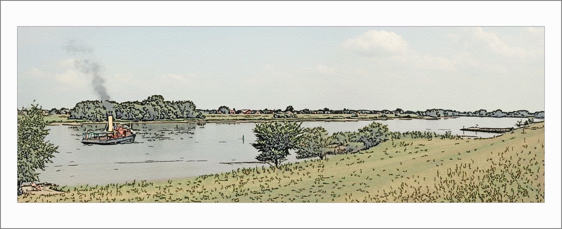 Elbe oberhalb von Hamburg