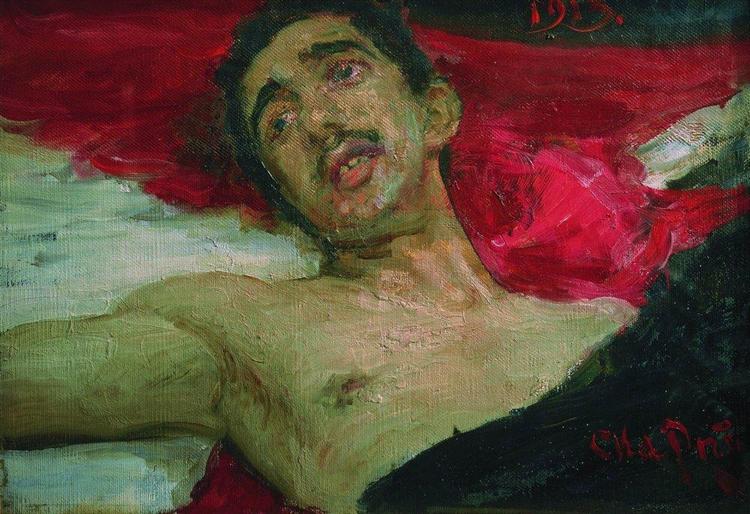 Wounded man Ilya Repin