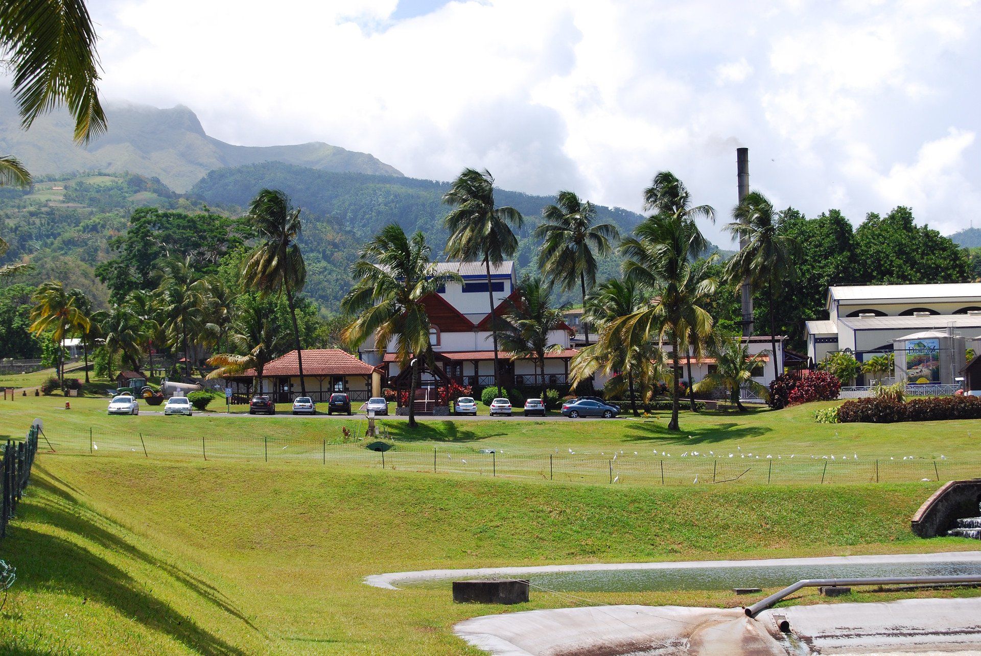 Empfangsgebäude der Destillerie Depaz in Saint-Pierre, Martinique