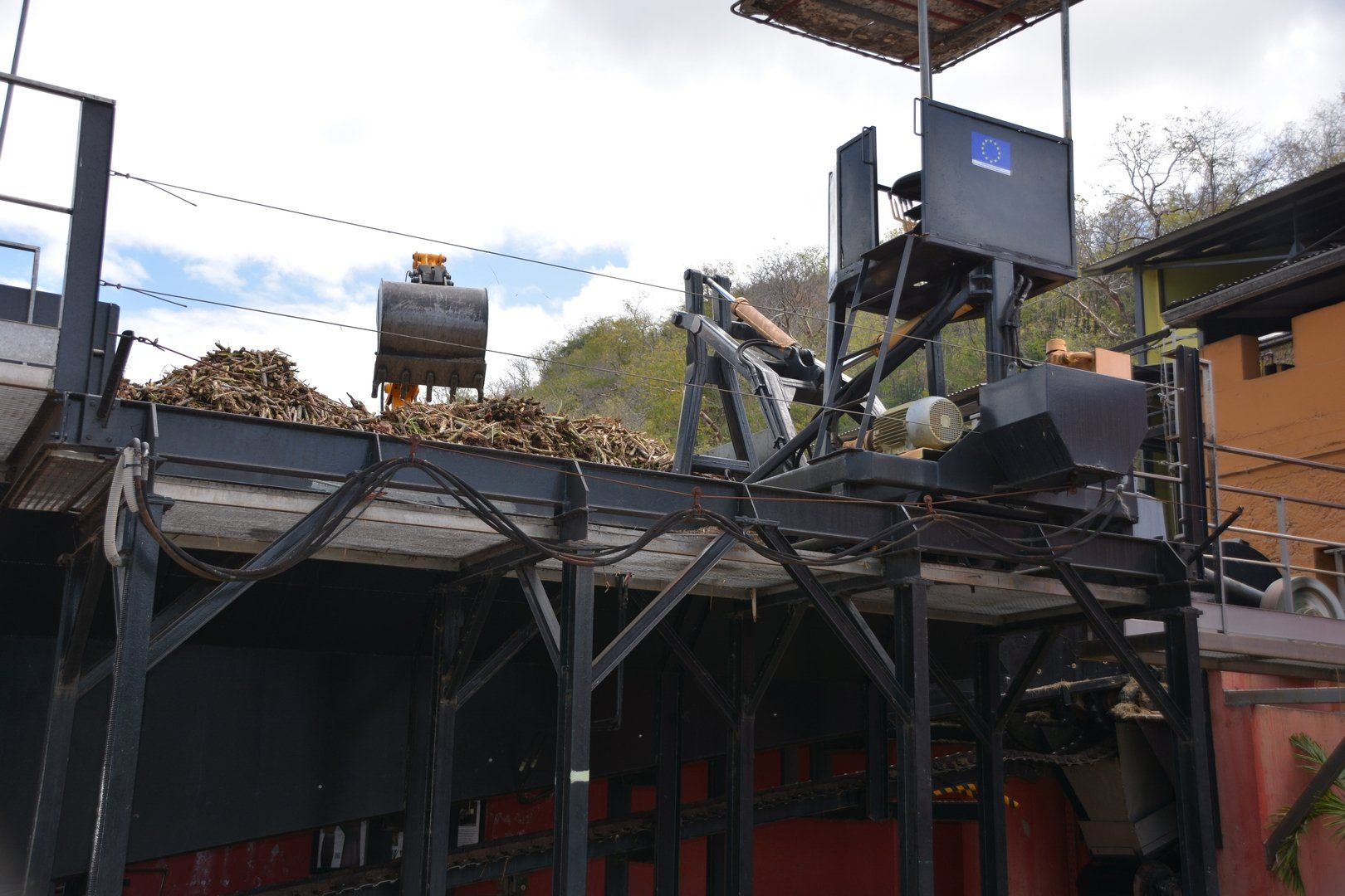 Förderband der Destillerie Neisson in Le Carbet, Martinique