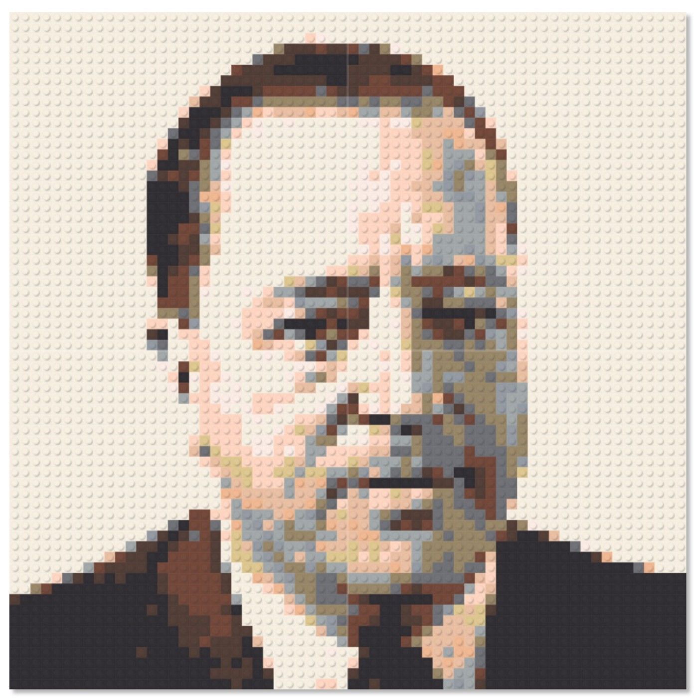 Ludwig Mies van der Rohe, Anfang der 1930 er Jahre (Mosaik aus 4.096 Klemmsteinen und 13 Farben)