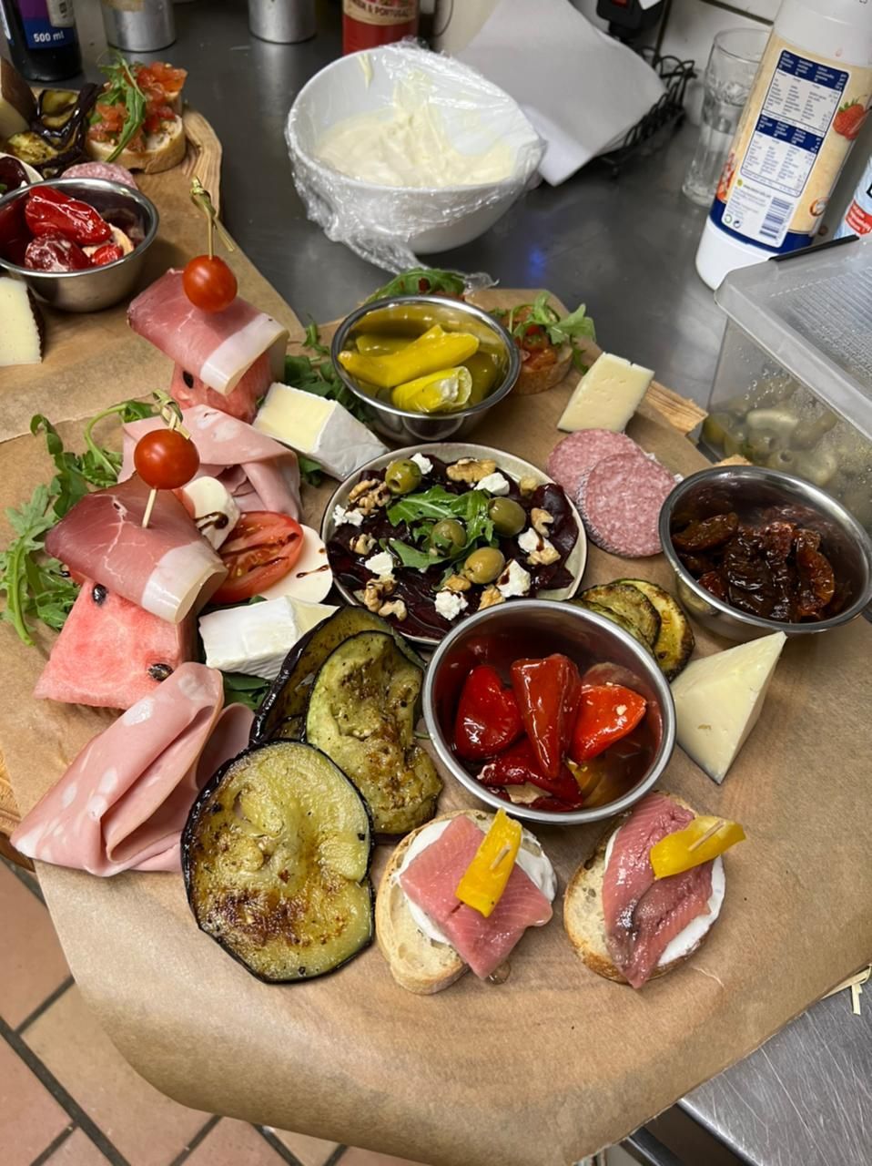Antipasti in der Lister Laube