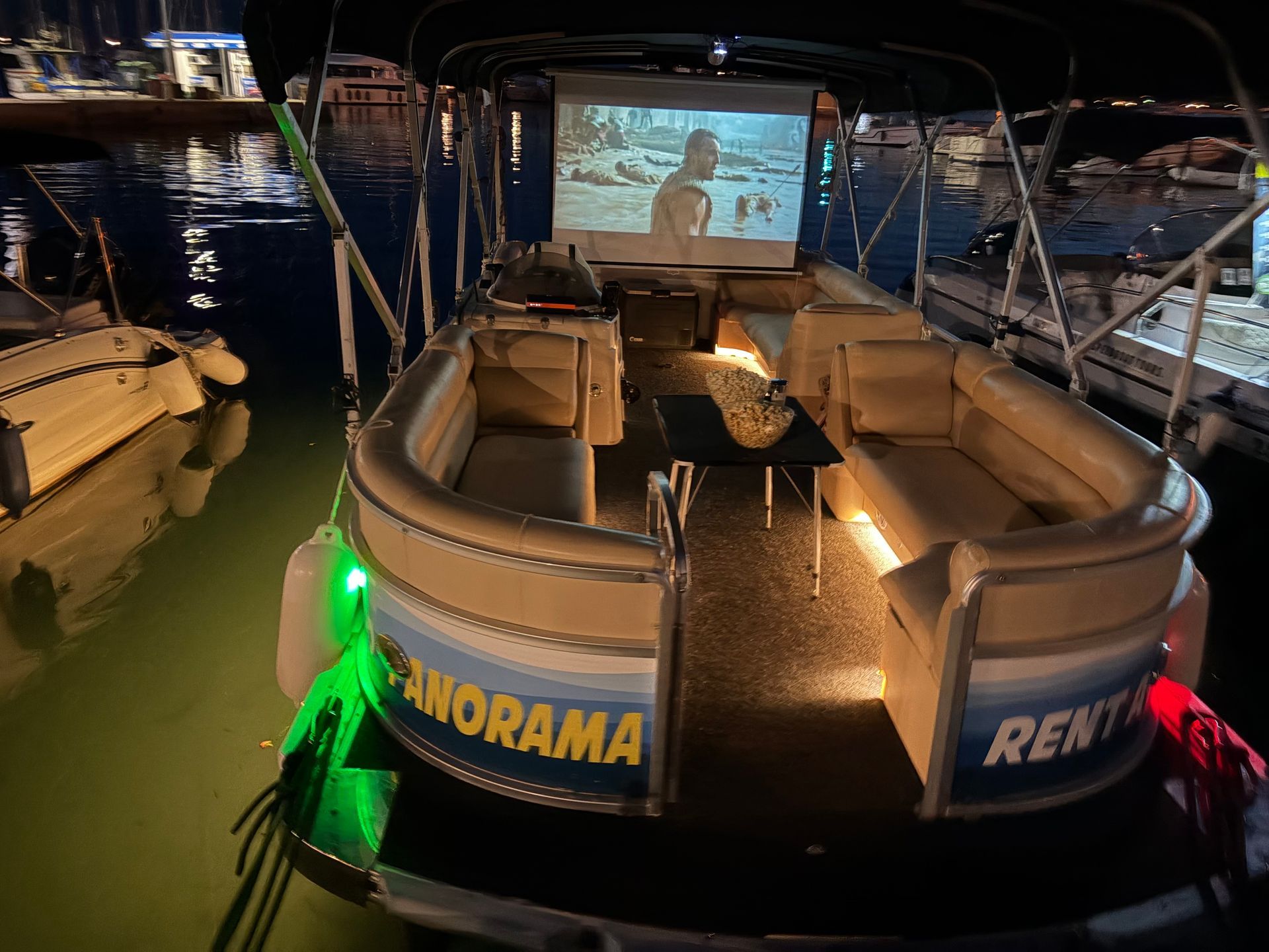 Leinwand auf dem Boot