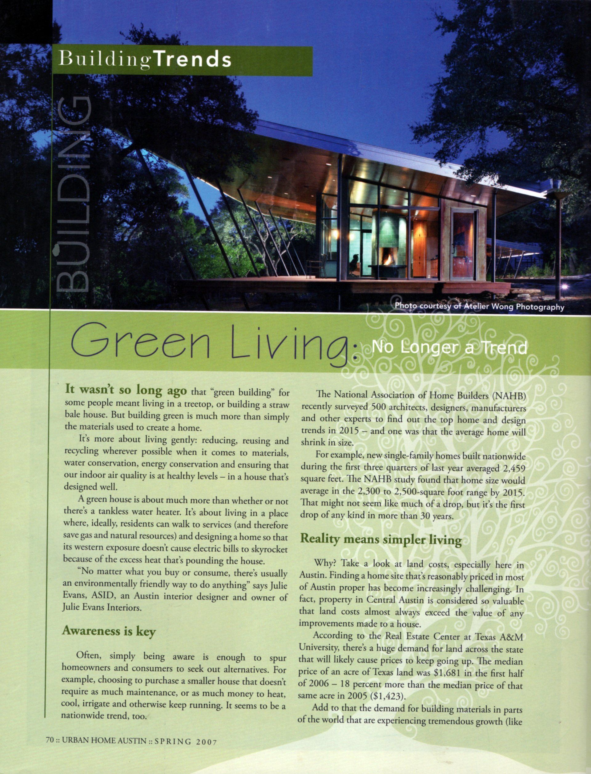 Article: Green Living No Longer a Trend