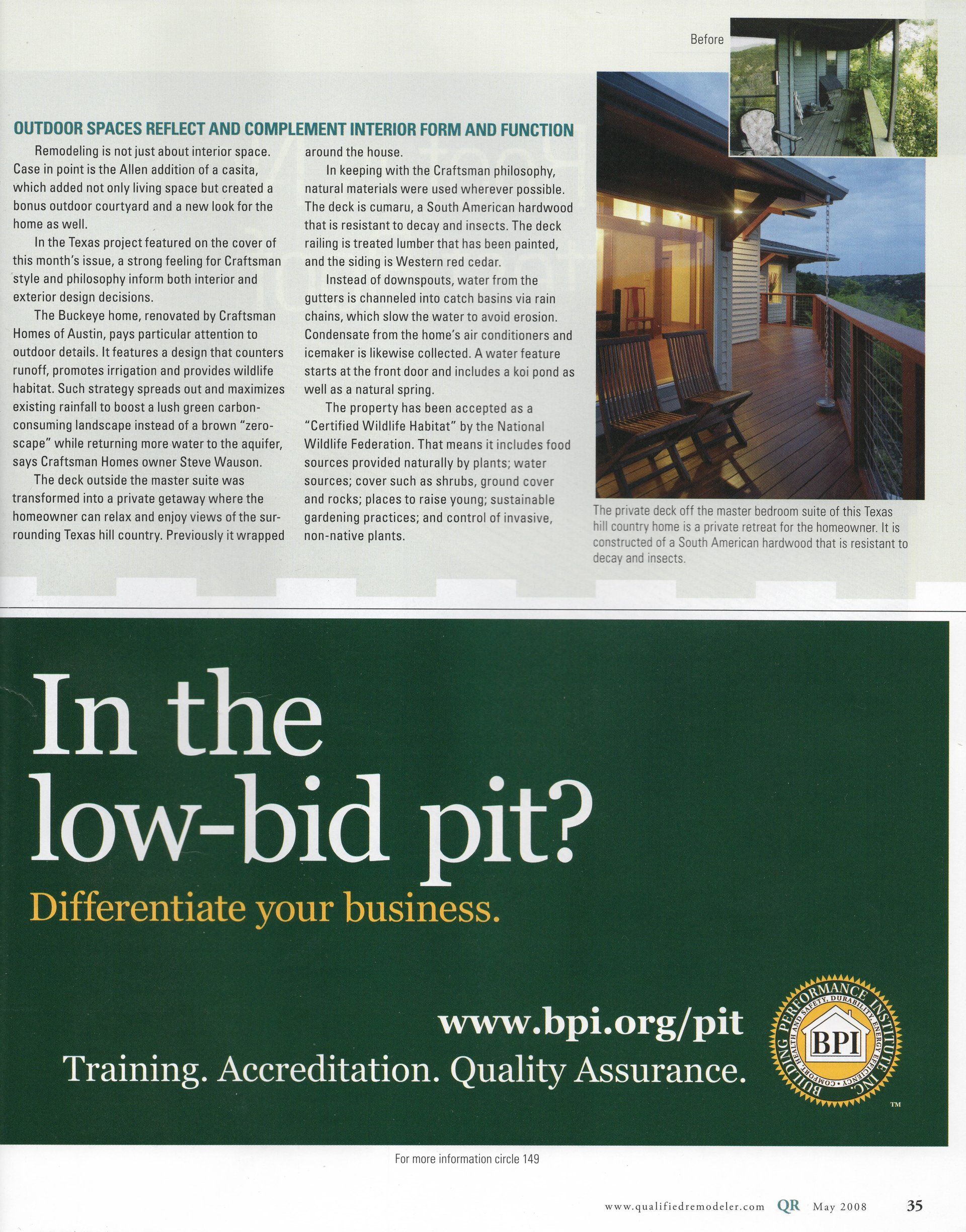 Magazine article featuring Buckeye House