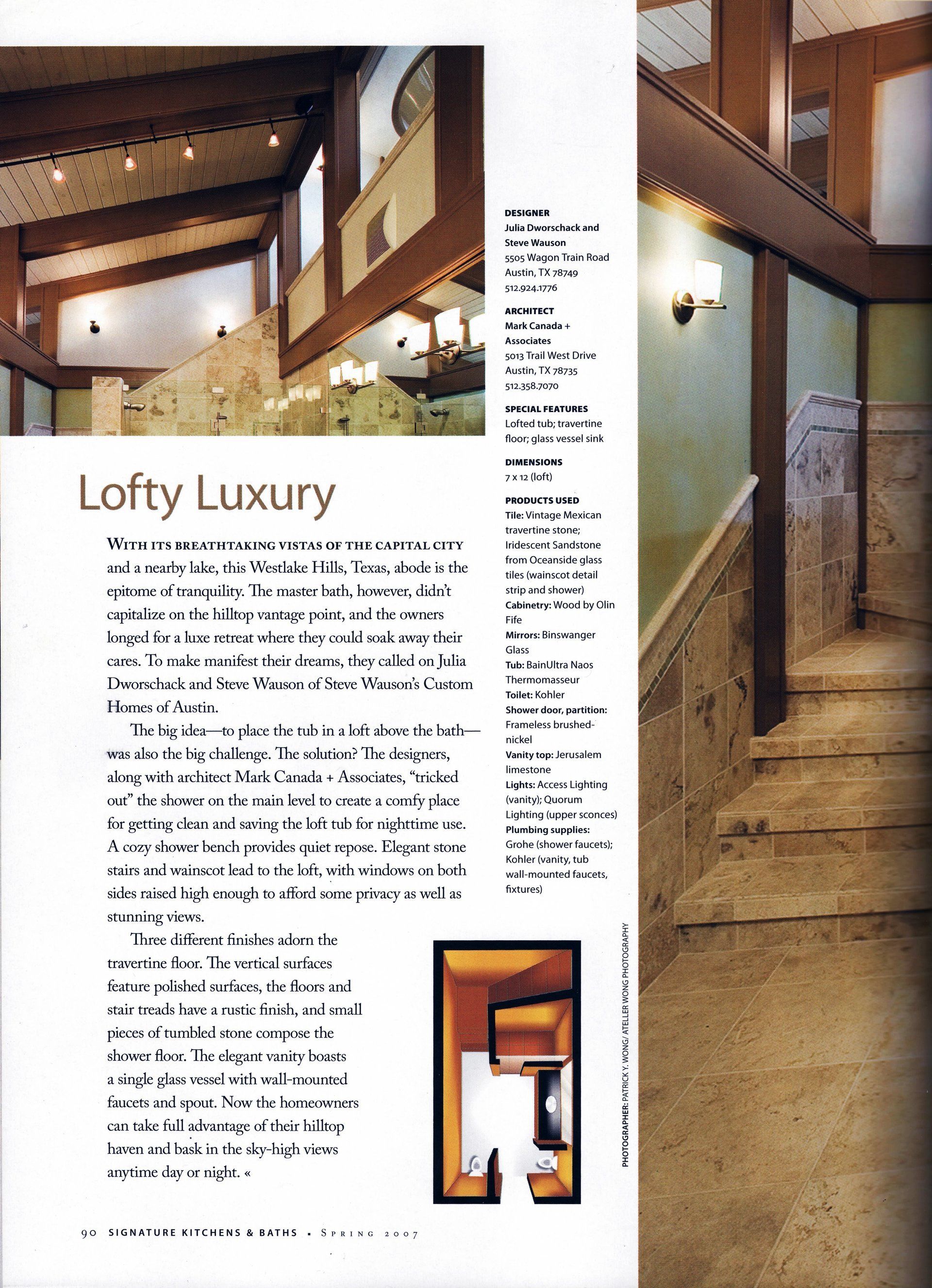 Article featuring Buckeye House master bathroom