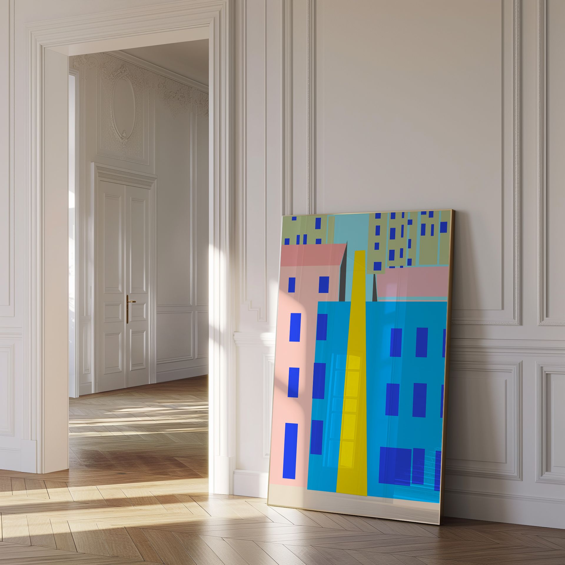 Werk - Jacobstreppe Wuppertal - 2025 - Acryl auf Leinwand - Künstlerin Susann Pfeiffer.
