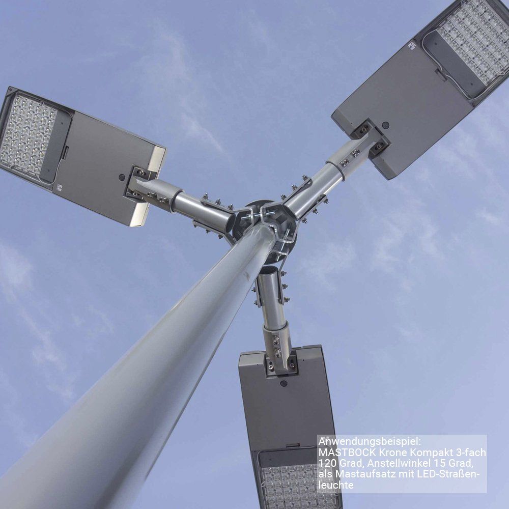 Dreifach Mastahalterung für Straßenleuchte