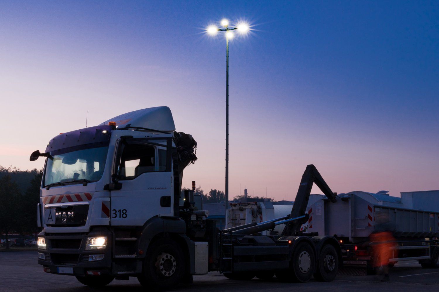 Flutlichmast Parkplatz