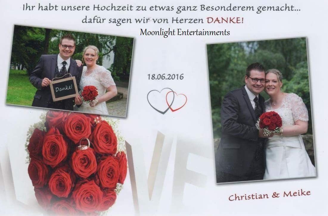 Brautpaar Danksagung