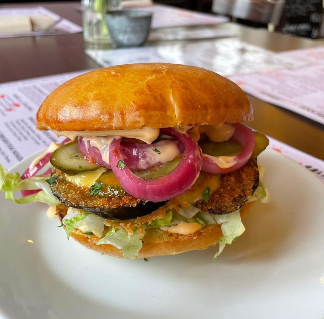 Fried Eggplant Sandwich