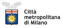 Logo del Comune di Milano che presenta una rappresentazione stilizzata dell'emblema e del nome della città in un design moderno.