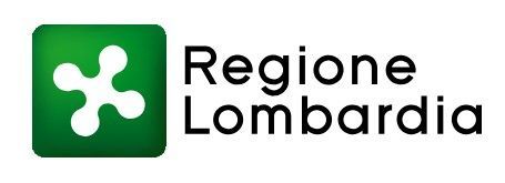 Logo della regione Lombardia, caratterizzato da un design stilizzato verde e bianco che rappresenta l'identità della regione.