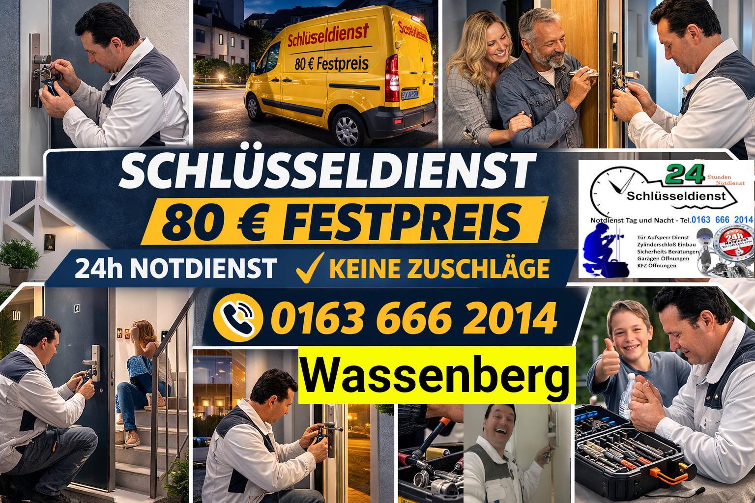 Schlüsseldienst Wassenberg - Notdienst SOFORT zum 80 Euro Festpreis
