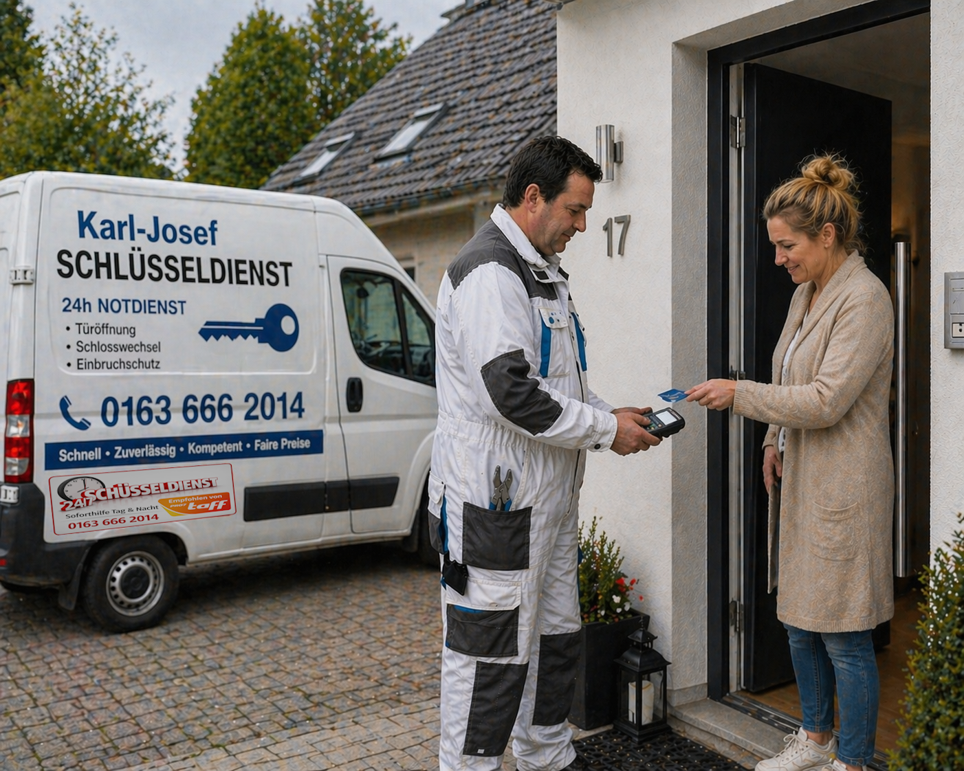 Kartenzahlung beim Schlüsseldienst Notdienst Heinsberg - Keine Sorge ! 80 Euro Festpreis !