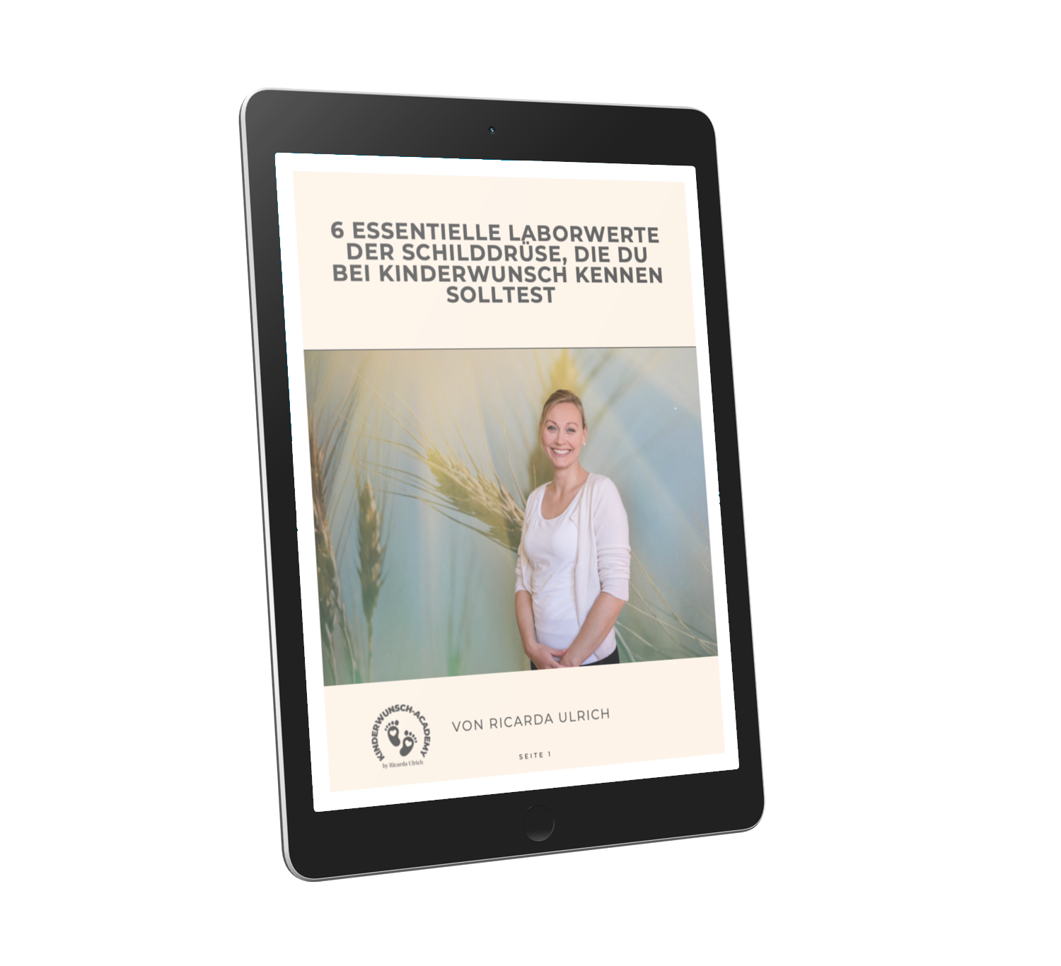 Mockup Tablet für Schilddrüsen-Ratgeber