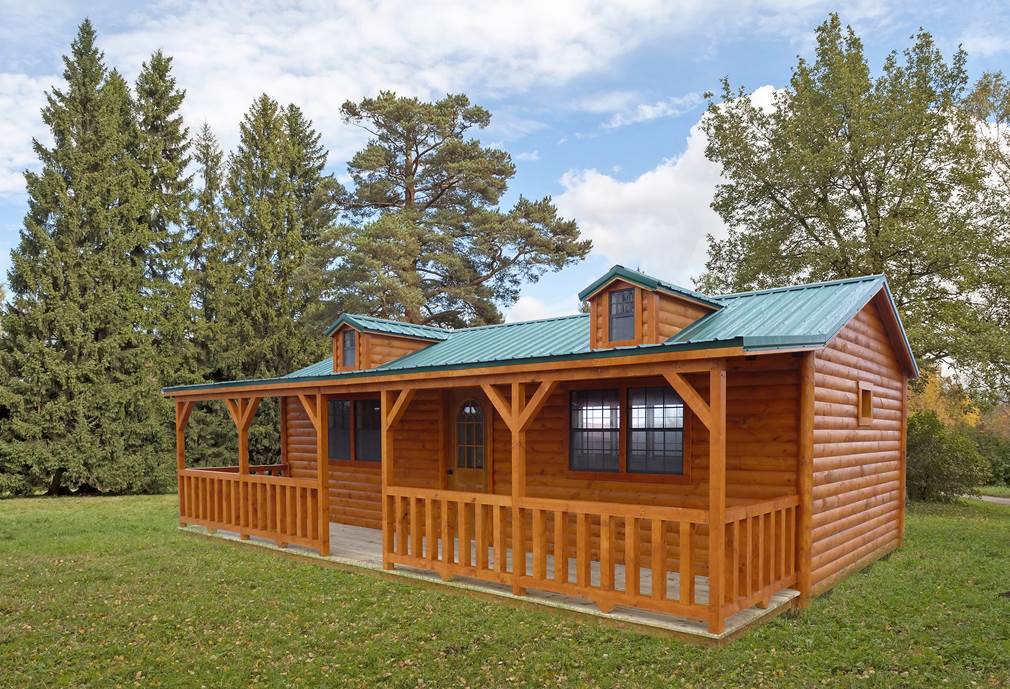 used log cabin style mobile home