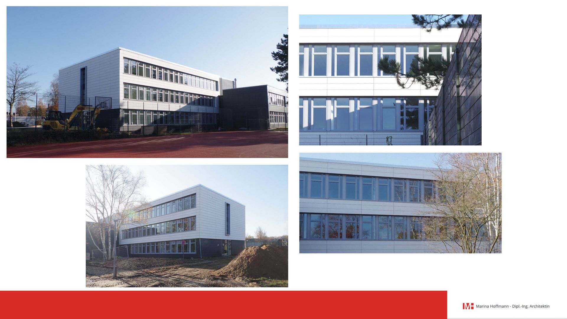 Aufnahmen zum Projekt Fassadensanierung der Theodor-Heuss-Schule durch das Architekturbüro Marina Hoffmann