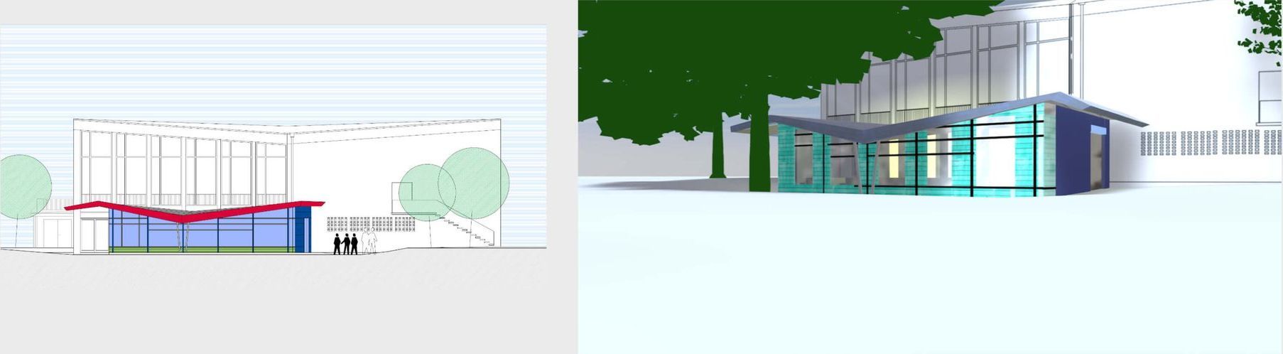 Grundschule Waldenau, Entwurf der Mensa-Erweiterung Grundschule Waldenau, Mensa-Erweiterung
