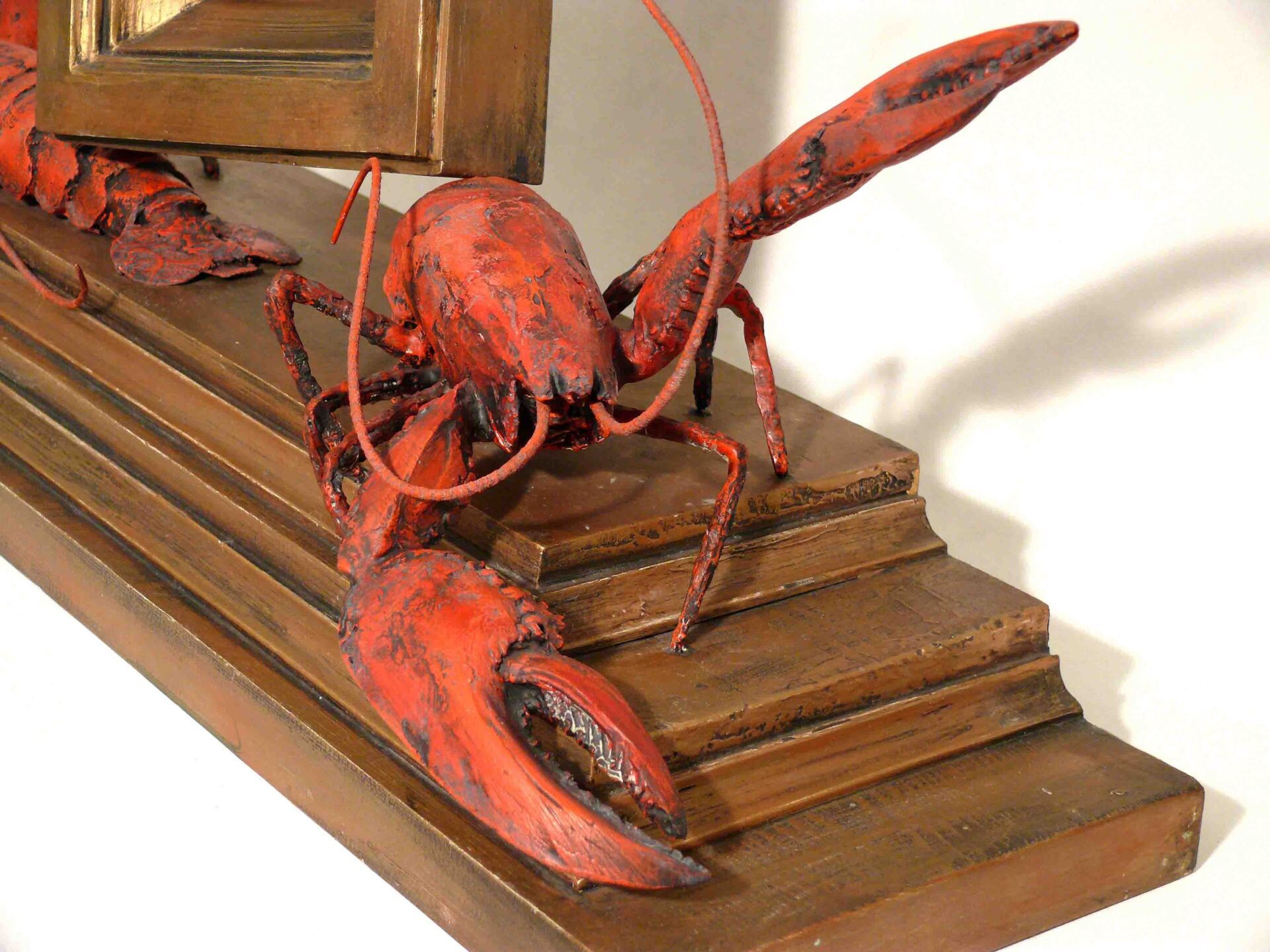 Kaminuhr mit Hummer und Krabbe - rechter Hummer