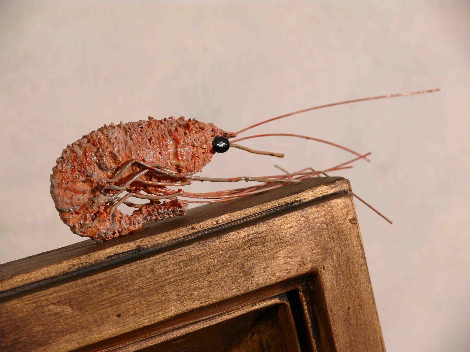 Kaminuhr mit Hummer und Krabbe - Krabbe oben