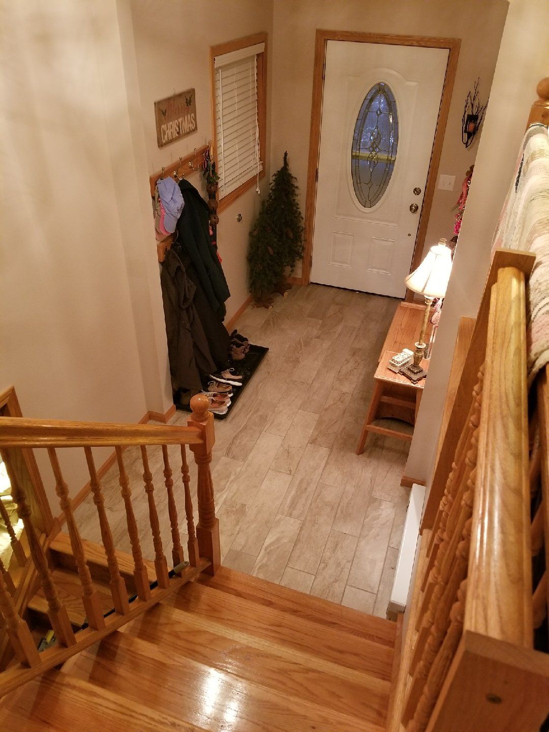 Home entry way Landing. Carpentry and Home Improvement/Remodel Project