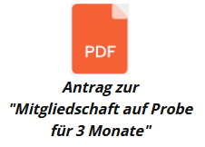 PDF document titled “Antrag zur Mitgliedschaft auf Probe für 3 Monate”