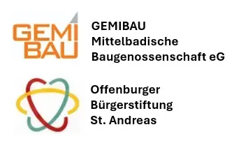 Logos und Firmenbezeichnungen der Gemibau und St. Andreas Stiftung