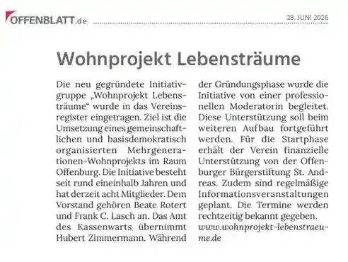 Offenblatt Artikel