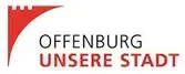 Auch auf der homepage von Offenburg finden Sie uns! Offenburger Stadtlogo auf weißem Hintergrund