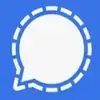 Kontaktieren Sie Wohnprojekt Lebensträume e.V. sicher via Signal-Messenger weiße Sprechblase auf blauem Grund - Symbol für Messenger Signal