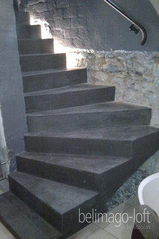 Treppe betonoptik