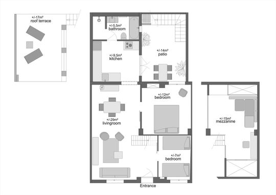 Grundriss Ferienhaus Malaga El Palo