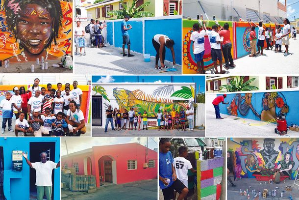 Atelier de Street ART sur les murs du quartier