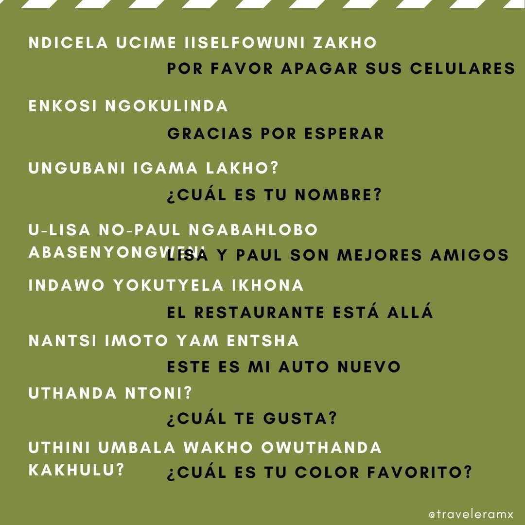 Practice a new language! Xhosa