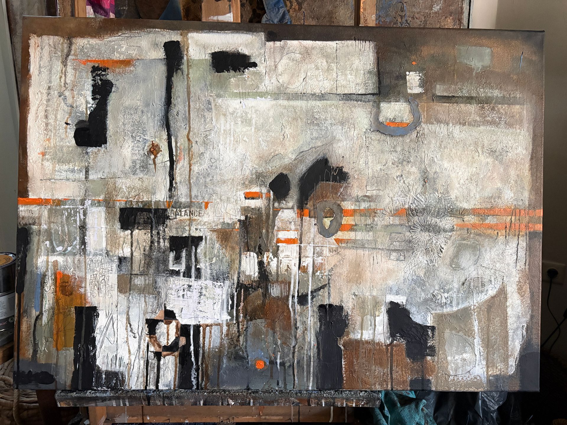 anneleyer.art | contemporary | artwork | Kunstwerk | Abstract | Galerie | Sammlung | Collection | mixed media canvas | Balance