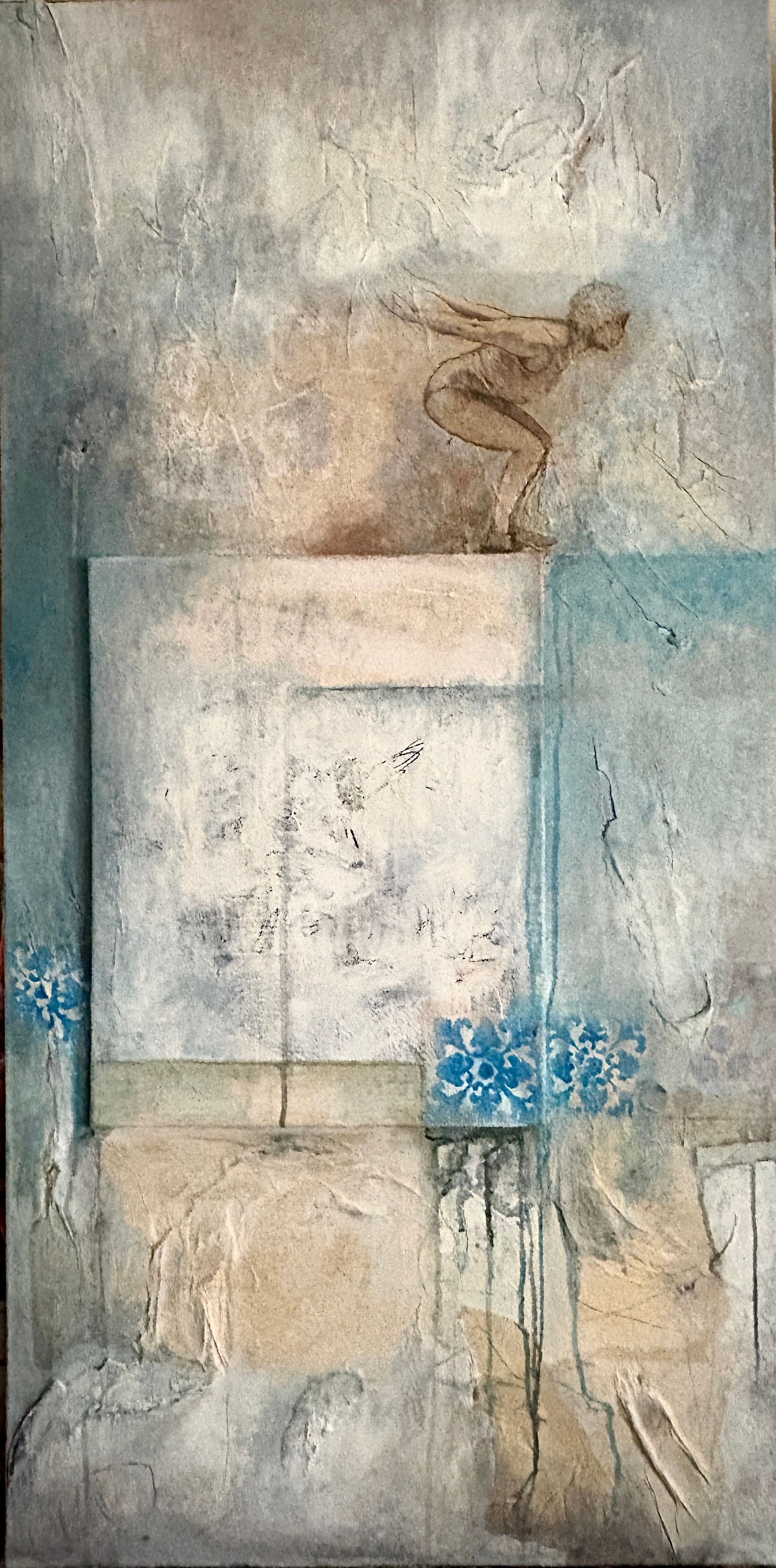 WALTRAUD | 2026 | H 120X W 80 CM | MIXED MEDIA | CANVAS | OILPASTEL | GRAPHIT | ACRYLICS