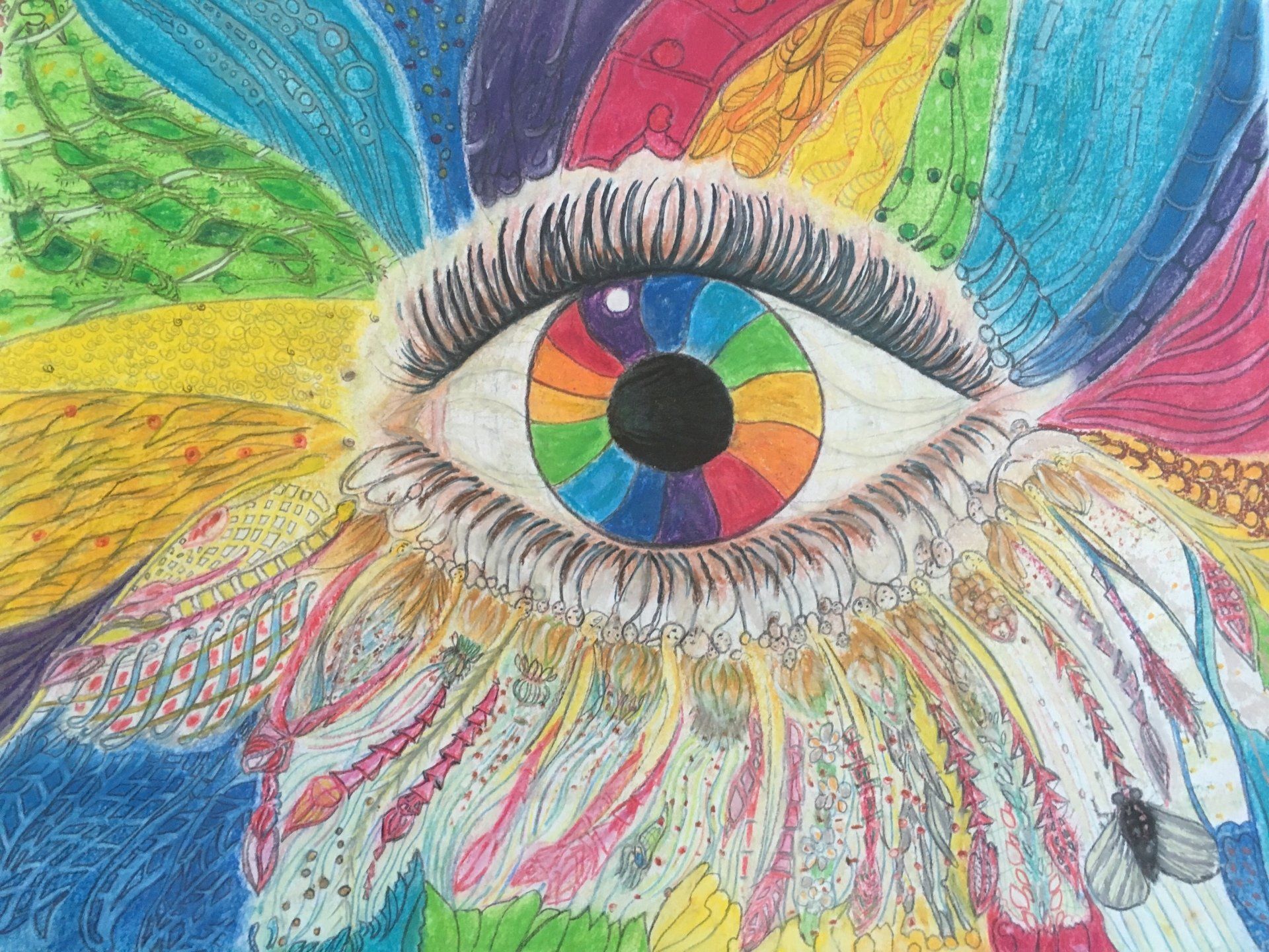 Bunter Seelenspiegel, Augen, Gemälde