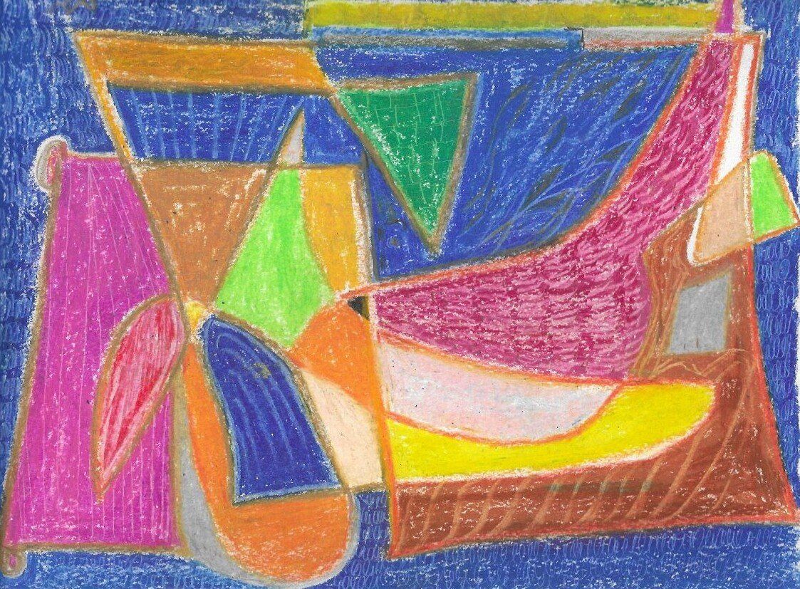 Einsamer Vogel,  Abstrakt, Gemälde