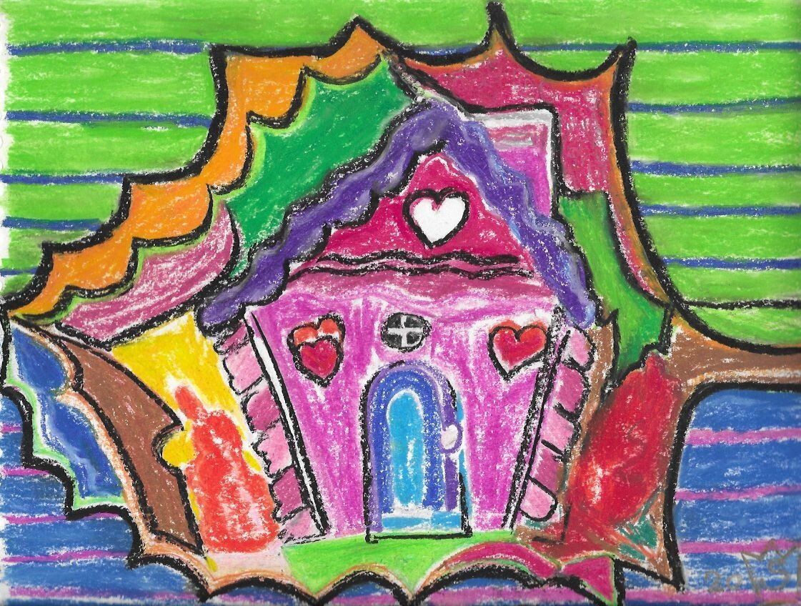 Hexenhäuschen, Kind, Gemälde