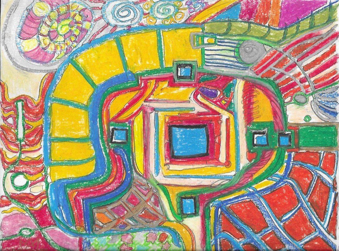 Hndertundeins Wasser, Abstrakt, Gemälde