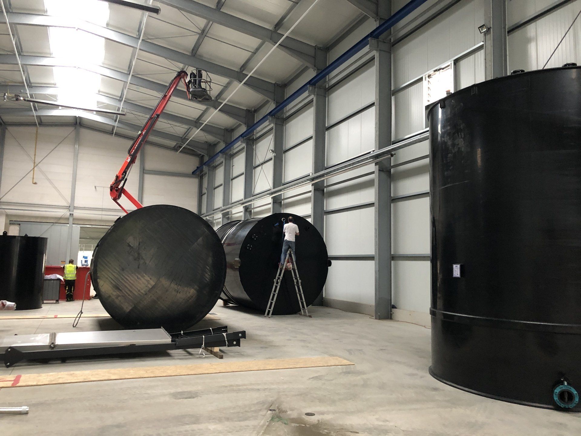 Palurec-Halle in einem frühen Stadium des Aufbaus