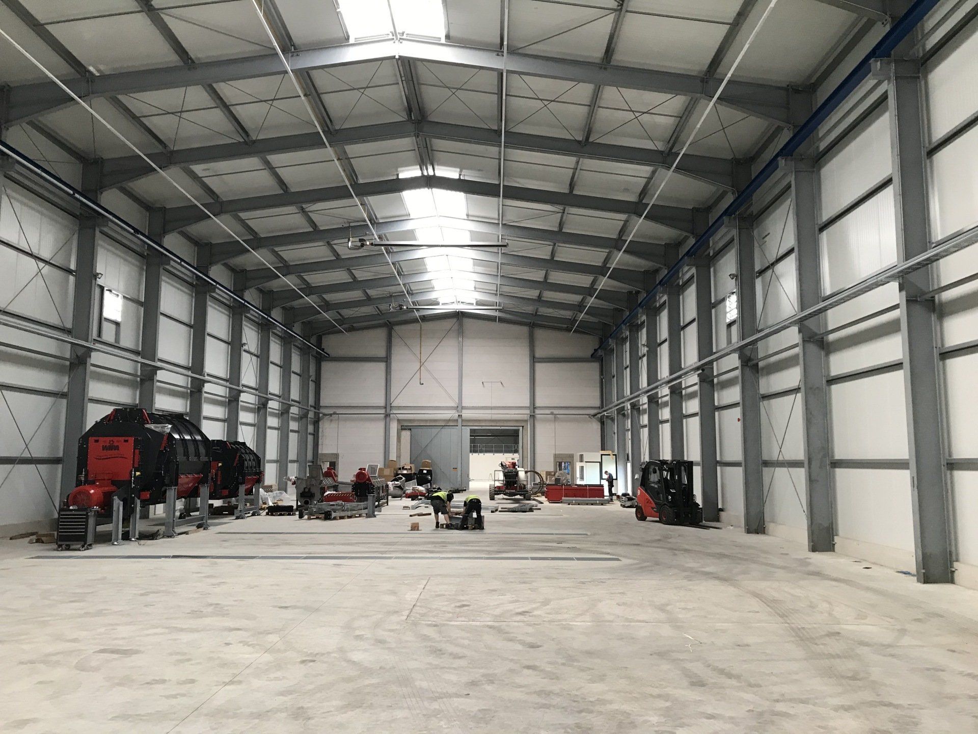 Palurec-Halle im frühen Aufbaustadium