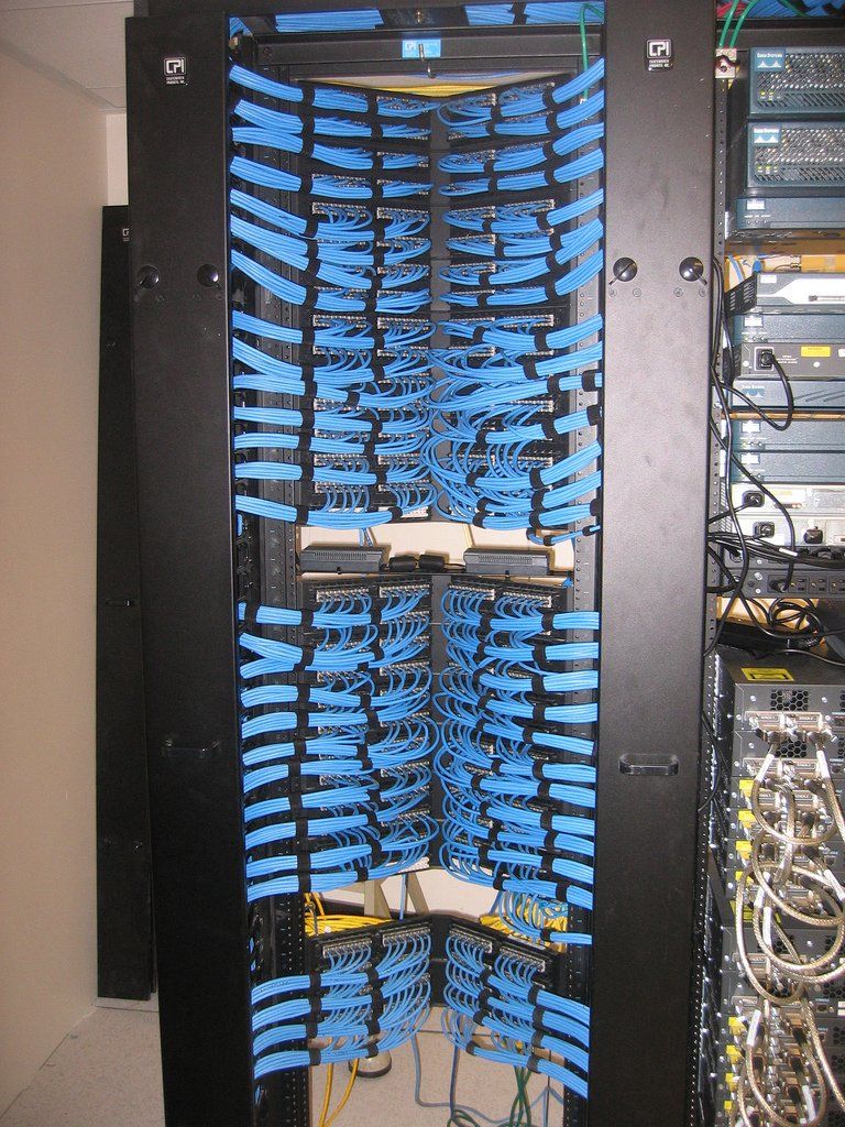 Electricity closet, wiring