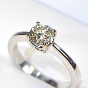 Solitärring Weissgold